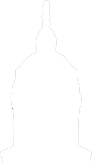 A white silhouette drawing of the dome on top of the legislative assembly.